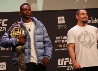 Israel Adesanya and Robert Whittaker, UFC