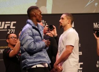 Israel Adesanya and Robert Whittaker, UFC 271 face-off