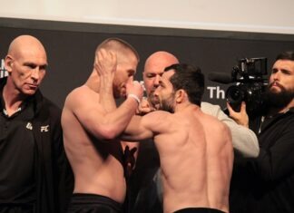 Jack Shore and Timur Valiev, UFC London