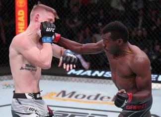 Dwight Grant punches Sergey Khandozhko UFC Vegas 52