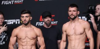 Arman Tsarukyan and Mateusz Gamrot, UFC Vegas 57 weigh-in