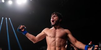 Tofiq Musayev following his finish of Sidney Outlaw at Bellator 283