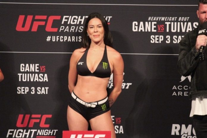 UFC Paris ceremonial weigh-in 03 Octagon girl UFC