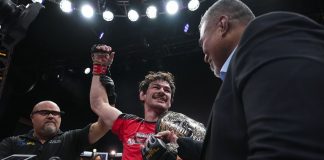 Olivier Aubin-Mercier at the PFL 2022 World Championship following his win over Stevie Ray