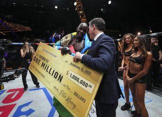 Sadibou Sy, PFL 2022 World Championship following his win over Dilano Taylor