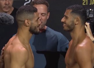 Gabriel Bonfim and Mounir Lazzez. UFC 283