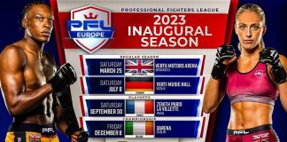 PFL Europe schedule