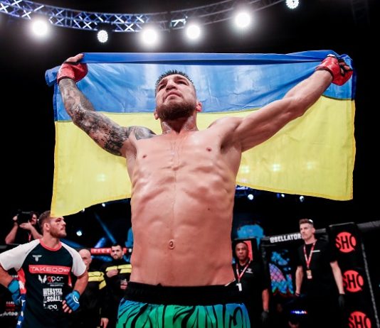 Yaroslav Amosov following his win over Logan Storley, Bellator 291