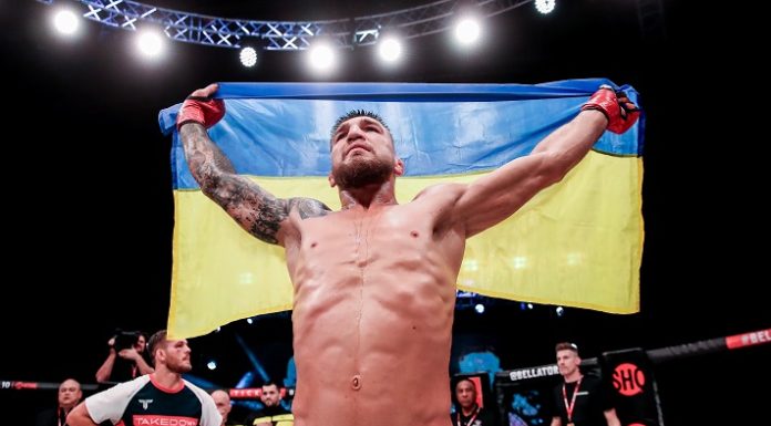 Yaroslav Amosov following his win over Logan Storley, Bellator 291