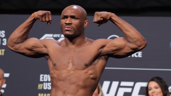 UFC 286 ceremonial weigh-in 1062 Kamaru Usman, UFC