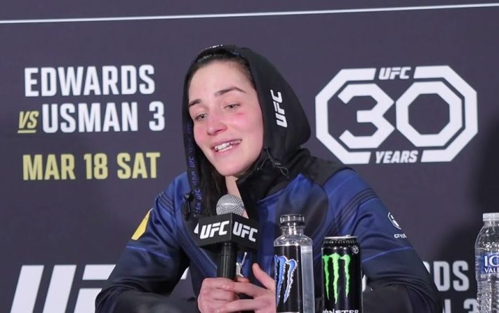 UFC 286: Veronica Hardy Calls Husband Dan's Presence 