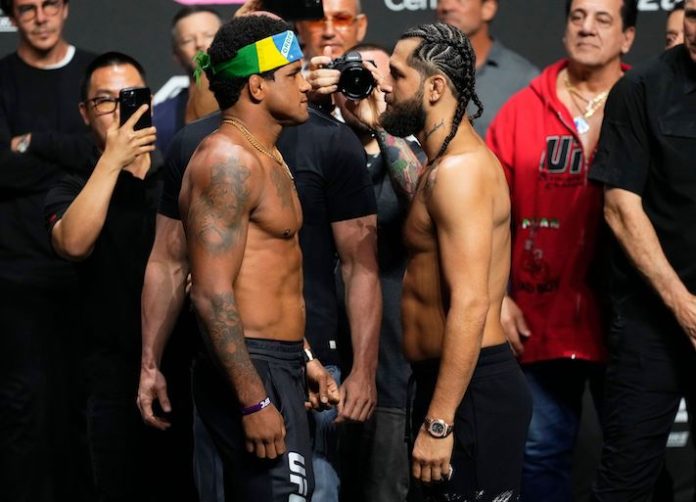 Gilbert Burns and Jorge Masvidal, UFC 287 weigh-in