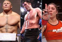 Brock Lesnar, Chael Sonnen, and Bethe Correia - notable heels in UFC