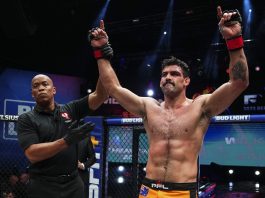 Rob Wilkinson following his win over Thiago Santos, 2023 PFL 1