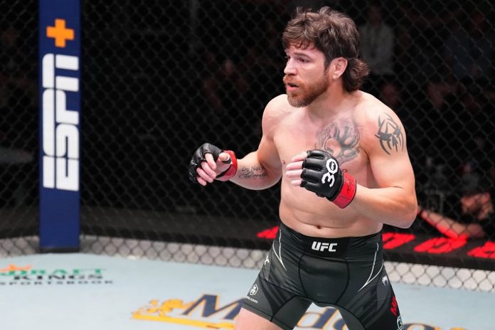 Jim Miller in his fight with Jesse Butler at UFC Vegas 74
