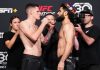 Jamie Mullarkey and Muhammad Naimov UFC Vegas 74 weigh-in
