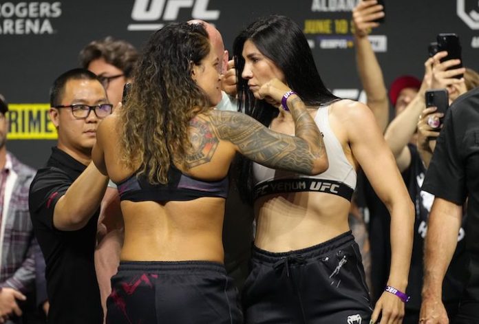 Amanda Nunes and Irene Aldana, UFC 289 weigh-in