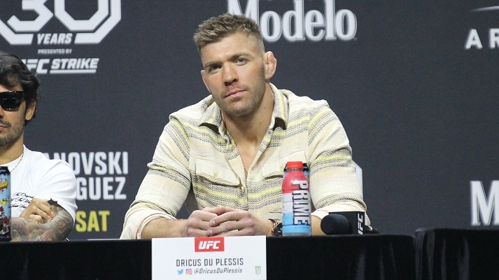 Strickland, Du Plessis Trash Talk Gets Personal at UFC 2024 Season Presser