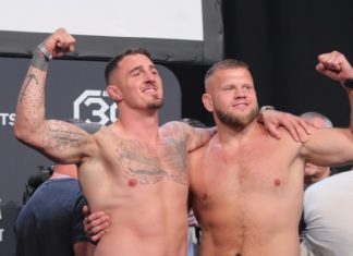 Tom Aspinall and Marcin Tyrbua, UFC London