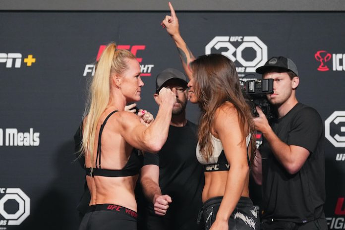 Holly Holm and Mayra Bueno Silva UFC Vegas 77