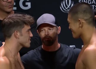 UFC Singapore: Billy Goff Sets Up TKO of Yusaku Kinoshita with Body Shot Billy Goff and Yusaku Kinoshita, UFC Singapore