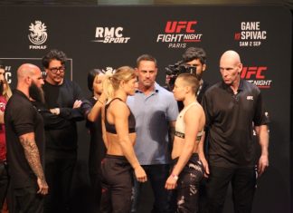 UFC Paris: Manon Fiorot Suffers Nasty Cut Off Head Clash, Still Defeats Ex-Champ Rose Namajunas Manon Fiorot and Rose Namajunas, UFC Paris