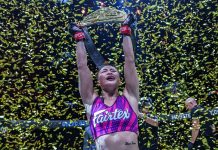 Stamp Fairtex following her win over Seo Hee Ham at ONE Fight Night 14