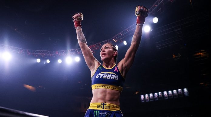 Cris Cyborg following win over Cat Zingano at Bellator 300