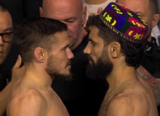 UFC 294: Muhammad Naimov Defeats Nathaniel Wood in Foul-Heavy Affair Nathaniel Wood and Muhammad Naimov, UFC 294