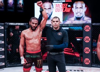 A.J. McKee following win over Sidney Outlaw, Bellator 301