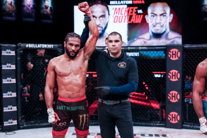 A.J. McKee following win over Sidney Outlaw, Bellator 301