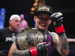 Marina Mokhnatkina locks up an armbar and a spot in the PFL Women's  Featherweight World Championship fight, Professional Fighters League News