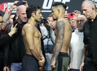 UFC 296: Alexandre Pantoja Defends Flyweight Title, Bests Brandon Royval Again Alexandre Pantoja and Brandon Royval, UFC 296