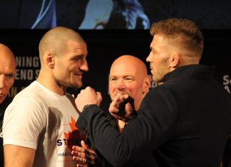 Sean Strickland and Dricus Du Plessis, UFC 297 press conference
