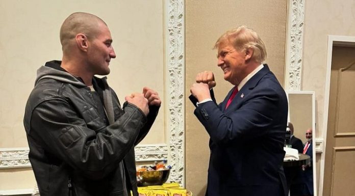 Sean Strickland and Donald Trump