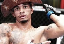 Andre Lima displays bite mark received at UFC Vegas 89