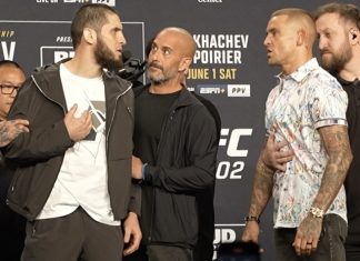 Islam Makhachev and Dustin Poirier, UFC 302
