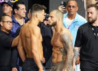 UFC 302: Bassil Hafez Brawls With Mickey Gall, Declares “Free Palestine!” Mickey Gall and Bassil Hafez, UFC 302