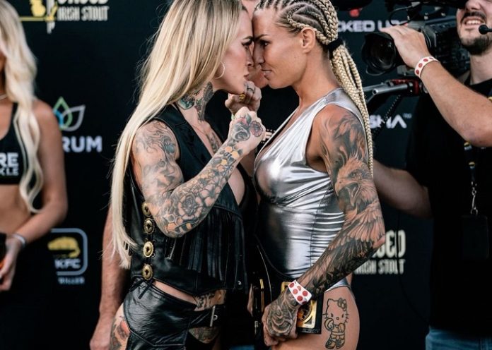 Britain Hart and Taylor Starling, BKFC 63 weigh-in