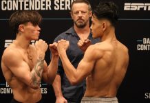 An Tuan Ho and Lone'er Kavanagh, Dana White's Contender Series Season 8 Week 1 weigh-in