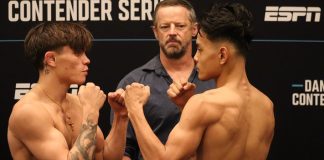 An Tuan Ho and Lone'er Kavanagh, Dana White's Contender Series Season 8 Week 1 weigh-in