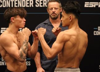 An Tuan Ho and Lone'er Kavanagh, Dana White's Contender Series Season 8 Week 1 weigh-in