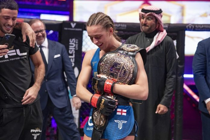 Dakota Ditcheva following win over Taila Santos, PFL Championship 2024