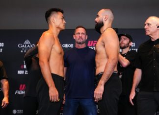 Zhang Mingyang and Ozzy Diaz, UFC Macau