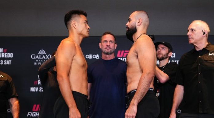 Zhang Mingyang and Ozzy Diaz, UFC Macau