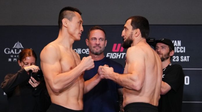 Song Kenan and Muslim Salikhov, UFC Macau