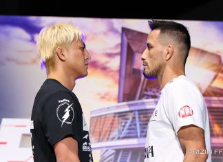 Chihiro Suzuki and Kleber Koike, RIZIN Decade (RIZIN 49) weigh-in