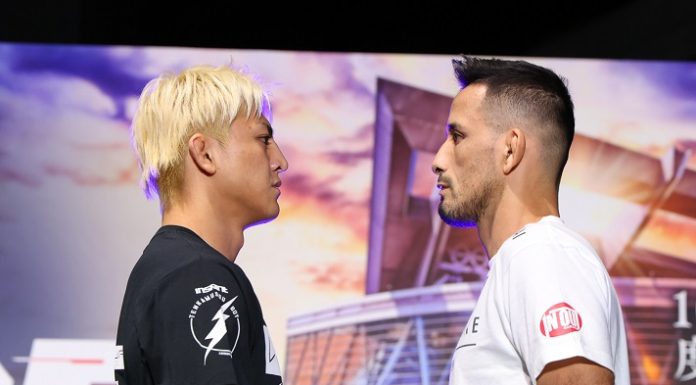 Chihiro Suzuki and Kleber Koike, RIZIN Decade (RIZIN 49) weigh-in