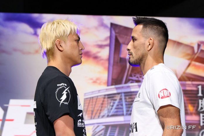 Chihiro Suzuki and Kleber Koike, RIZIN Decade (RIZIN 49) weigh-in