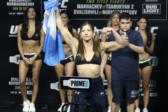 UFC 311 ceremonial weigh-in 10 Ailin Perez UFC